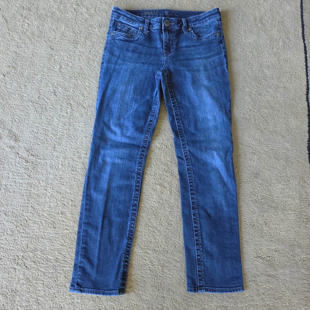 KUT from the Kloth Straight Leg Jeans Dark Wash Blue 6S KP560MD6SSF